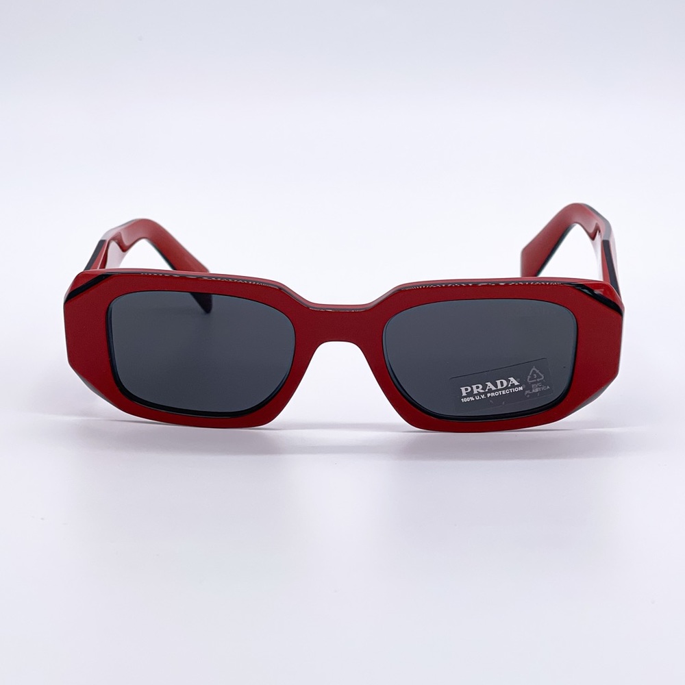 NEW PR17WS 12N5S0 PRADA SUNGLASSES SPR 17W RED UNISEX EYEWEAR PRADA PR 17WS - Picture 6 of 15